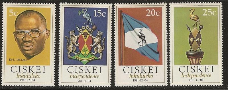 Ciskei  mh SC # 1 - 4