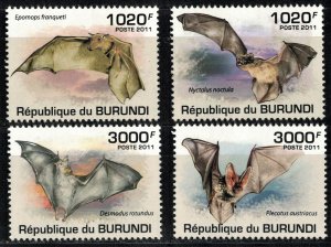 BURUNDI 2011 - Bats / complete set MNH