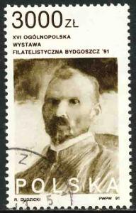 Poland 1991 Sc 3048 Painter Leon Wyczolkowski Stamp CTO