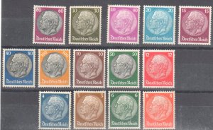 Germany 1933 Hindenburg Mi 482-495, Sc 401-414 Mint NH