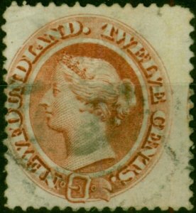 Newfoundland 1870 12c Chestnut SG33 Good Used