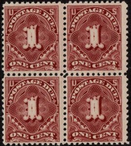 USA SC #J61b MNH B4 1917 1c Postage Due CV $42.50