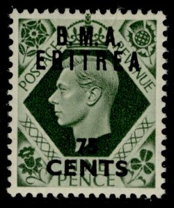 BRITISH OC OF ITALIAN COLONIES GVI SG E8, 75c on 9d deep olive-green, M MINT.