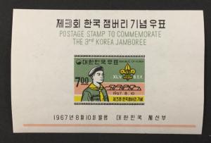(BJ Stamps) KOREA, 580a-581a. 1967 set of 2 Souvenir Sheets. VF, MNH. CV $11.00.