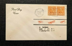 1932 Los Angeles CA FDC 723 GPS Airmail Cover to Washington DC