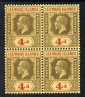 Leeward Islands 1921-32 KG5 Script CA 4d black & red ...