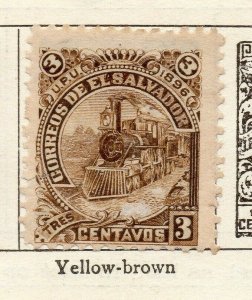 Salvador 1896 Early Issue Fine Mint Hinged 3c. NW-116201