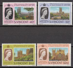 St. Vincent 1978 Coronation Anniversary Sc#528-531 MH