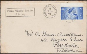 GB 1948 cover BIRMINGHAM - CREWE TPO & Posted Without late fee 1d...........K447