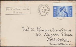 GB 1948 cover BIRMINGHAM - CREWE TPO & Posted Without late fee 1d...........K447