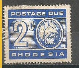 RHODESIA, 1966, used 2c, POSTAGE DUE. Scott J10