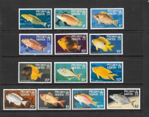 FISH - PITCAIRN ISLANDS #231-243  MNH