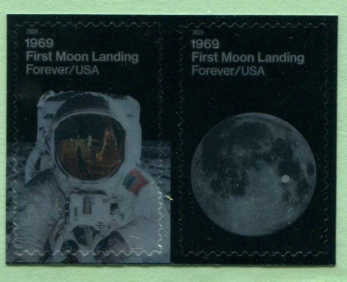 5400a US (55c) Moon Landing Anniv SA, MNH pair