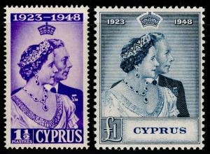 CYPRUS SG166-167, RSW COMPLETE SET, M MINT. Cat £60.