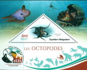 OCTOPUS MARINE FAUNA CHARLES DARWIN MADAGASCAR 2019 MNH STAMP SET 4 SHEETS