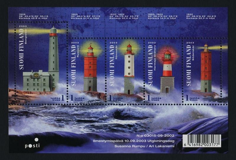 Finland 1197 MNH Lighthouses