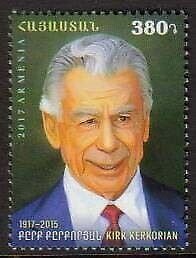 Armenia Cat# 831 Kirk Kerkorian from World famous Armenians Scott #1123 Date of