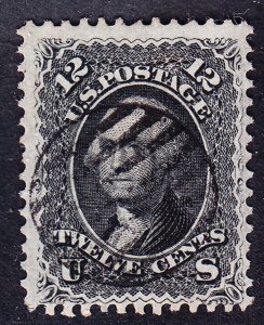 US 69 12c Washington Used VF Black Grid SCV $100+