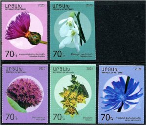 2020 Karabakh Flora- Wildflowers SA (5) (Scott NA) MNH