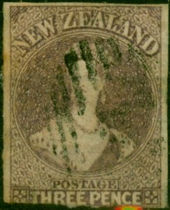 New Zealand 1863 3d Brown-Lilac SG40 Good Used