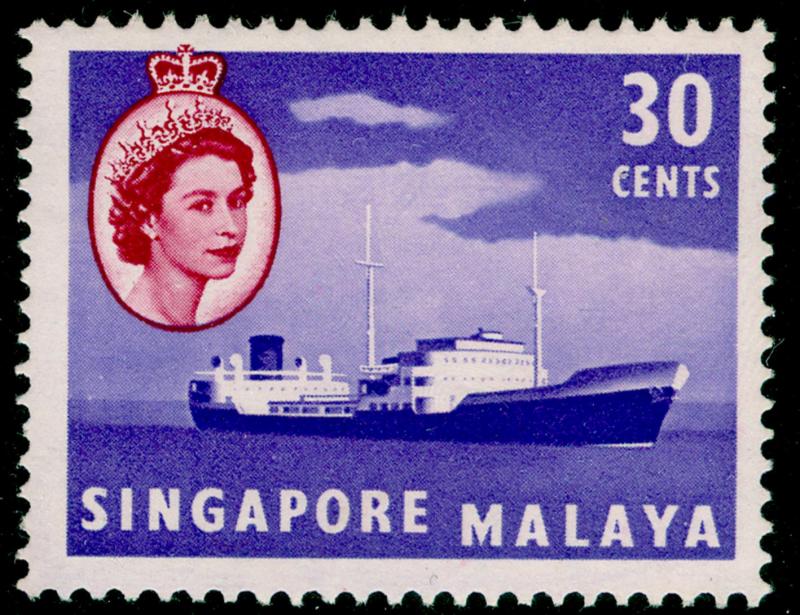 SINGAPORE SG48, 30c violet & brown-purple, M MINT. 