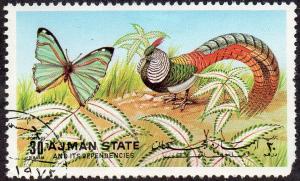 Ajman sw2284  - Cto - 20d Butterfly / Pheasant (1972) (cv $0.60)