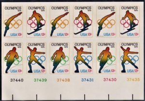 US 1698b Error 1976 Olympics XF NH Imperf PL Block of 12 cv $1,125