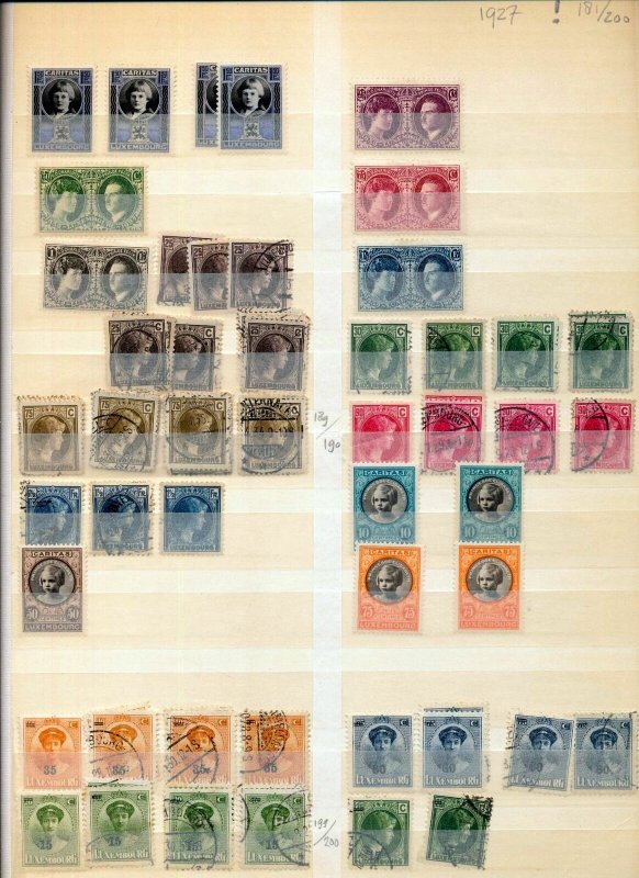 Luxembourg 1930s M&U Stock Collection Child Welfare Airs.High Cat.(350+)RK1092 