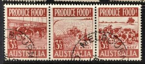 STAMP STATION PERTH - Australia #255A Strip of 3 - Used