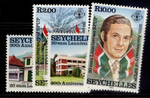 SEYCHELLES QEII SG587-590, 20th anniv of Sychelles united party, NH MINT.