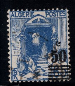 ALGERIA Scott 136 Used Surcharged stamp