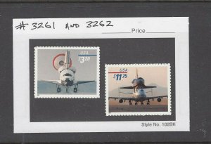 US Scott # 3261 & 3262 / 1998  Space Shuttle Pair Mint Singles MNH