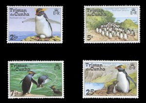 Tristan da Cunha #191-194 Cat$15.35, 1974 Rockhopper Penguins, set of four, n...