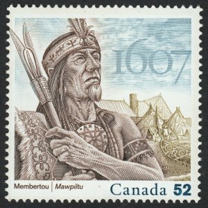 400 Years of FRENCH SETTLEMENT = CHIEF MEMBERTOU Canada 2007 #2226 [4/5y] MNH