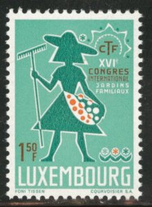 Luxembourg Scott 455 MH* 1967 Gardner stamp