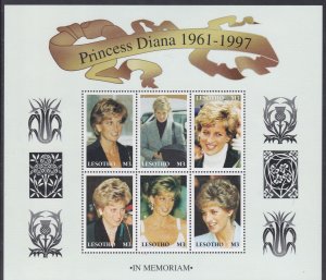 1089 Lesotho Princess Diana SS MNH