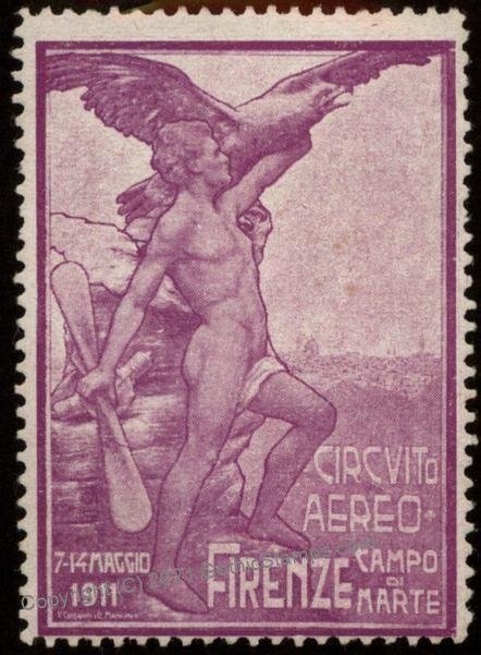 Italy FLORENCE 1911 Firenze Aerial Circuit Flight MNH Vignette Cinderell G102928