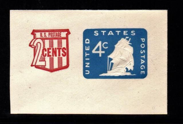 #U552 Old Ironsides Surcharged Cut Square FC - Mint