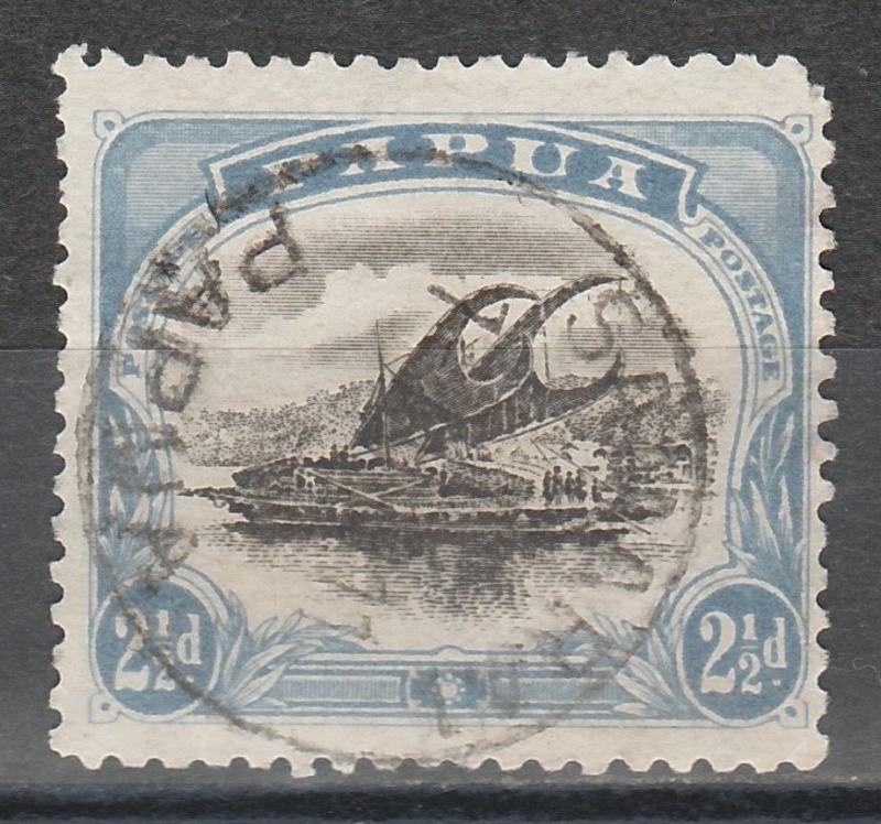 PAPUA 1907 LAKATOI SMALL PAPUA 21/2D PERF 11 WMK SIDEWAYS USED 