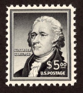 KAPPYSTAMPS US  REGULAR POSTAGE SCOTT 1053 $5 HAMILTON MNH CV $50 (200-27)