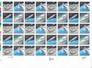 C122-125 MNH 45c. 20th UPU Congress,  Full Sheet,  Free Insured Shipping,