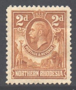 Northern Rhodesia Scott 4 - SG4, 1925 George V 2d MH*