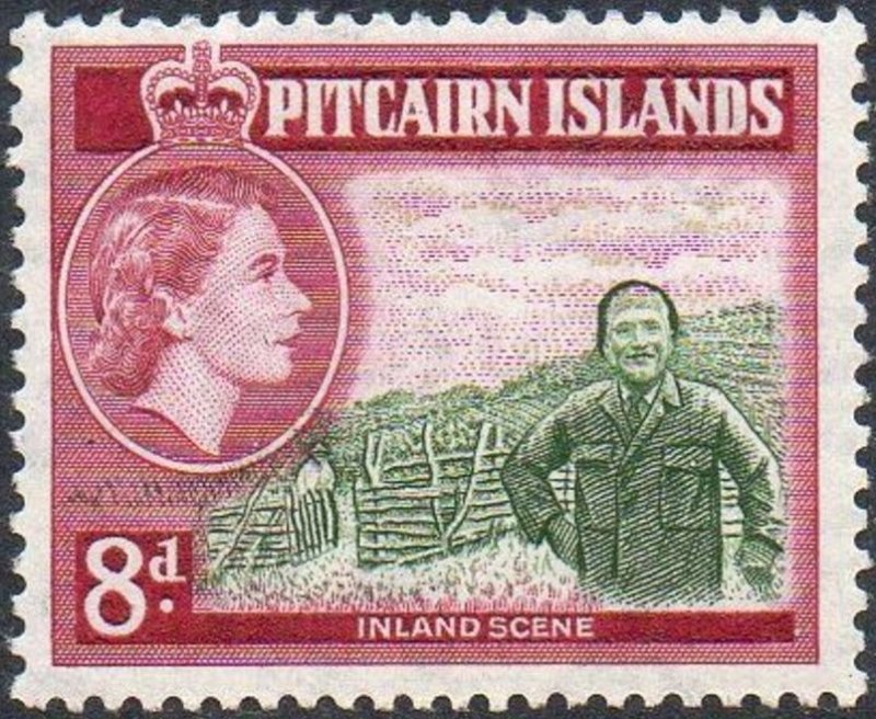 Pitcairn Islands 1957   8d Inland scene  MH