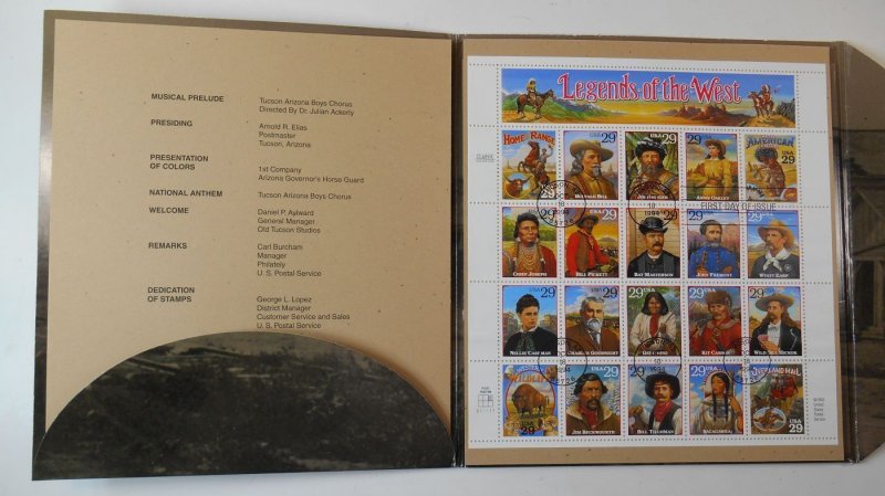 1994 Legends of the West Sc 2869 Ceremony Program, with Tucson AZ cancels