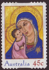 Australia 2005 Sc#2450 45c Madonna and Child, Christmas USED.