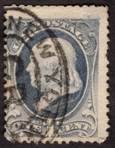 1881, US 1c, Franklin, Used, Sc 206