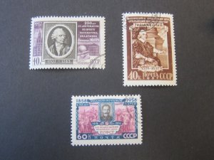 Russia 1957 Sc 1932,1947,2103 FU