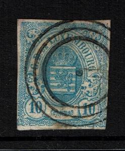 Luxembourg SC# 7, Used, tiny shallow thin - Lot 040917