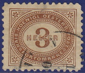 Austria - 1900 - Scott #J24 - used - Numeral - Perf 10 1/2