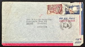 CM) 1968. FRANCE. PAINTINGS. ARCHITECTURE. ENVELOPE SENT ARGENTINA. XF